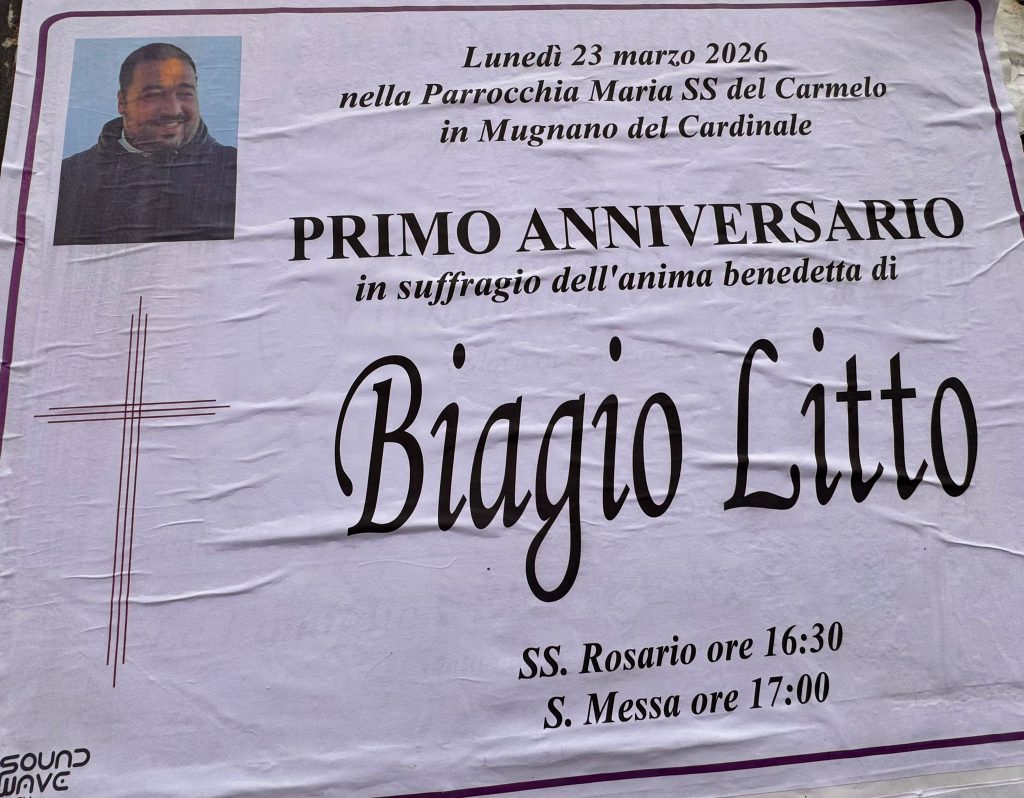 Mugnano del Cardinale ricorda Biagio Litto: lunedì il primo anniversario