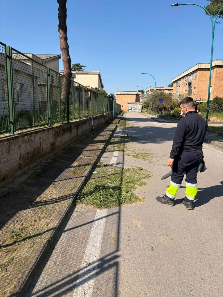 Cimitile, al via sfalcio e manutenzione del verde pubblico: interventi partiti dal rione IACP