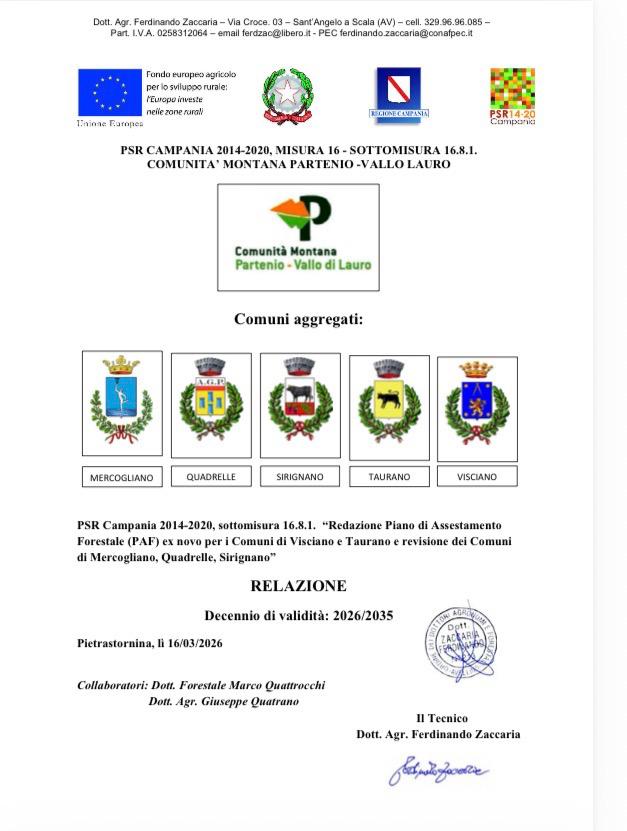 Un altro obiettivo raggiunto per il Comune di Quadrelle: completato il nuovo Piano di Gestione Forestale dopo oltre ventanni Un altro obiettivo raggiunto per il Comune di Quadrelle: completato il nuovo Piano di Gestione Forestale dopo oltre ventanni