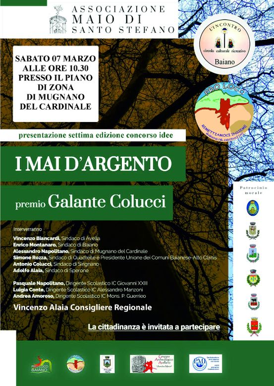 Mugnano del Cardinale accoglie la kermesse culturale dei Mai d’Argento 2025/26