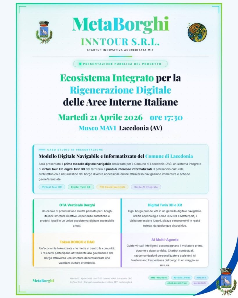 Lacedonia guarda al futuro: presentato il “Gemello Digitale” del borgo