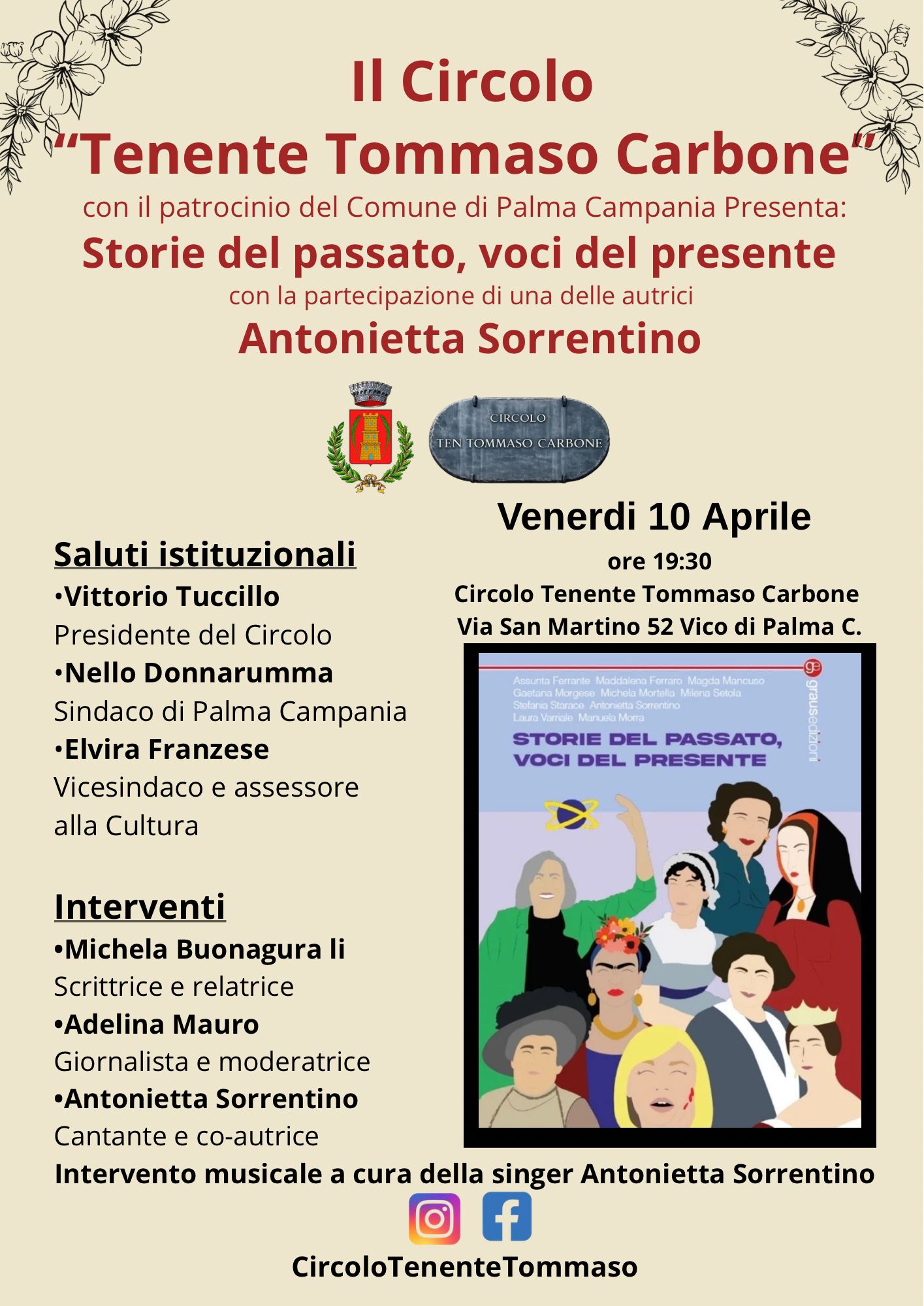 Palma Campania celebra le donne: presentazione del libro tra storia, diritti e musica Palma Campania celebra le donne: presentazione del libro tra storia, diritti e musica