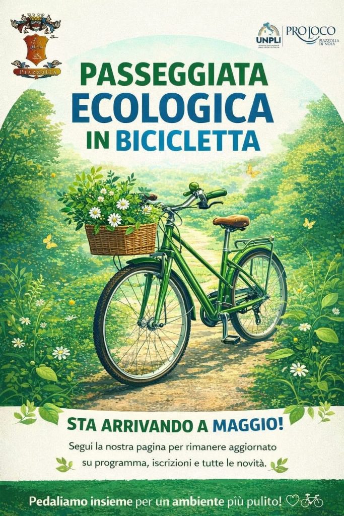 Piazzolla si prepara alla passeggiata ecologica in bicicletta: evento in arrivo a maggio Piazzolla si prepara alla passeggiata ecologica in bicicletta: evento in arrivo a maggio