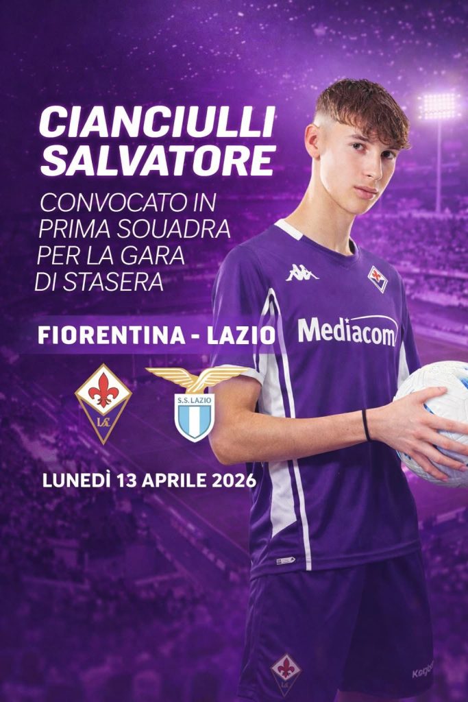 Orgoglio irpino: Cianciulli in prima squadra, da Montella alla Fiorentina tra sacrifici e sogni Orgoglio irpino: Cianciulli in prima squadra, da Montella alla Fiorentina tra sacrifici e sogni