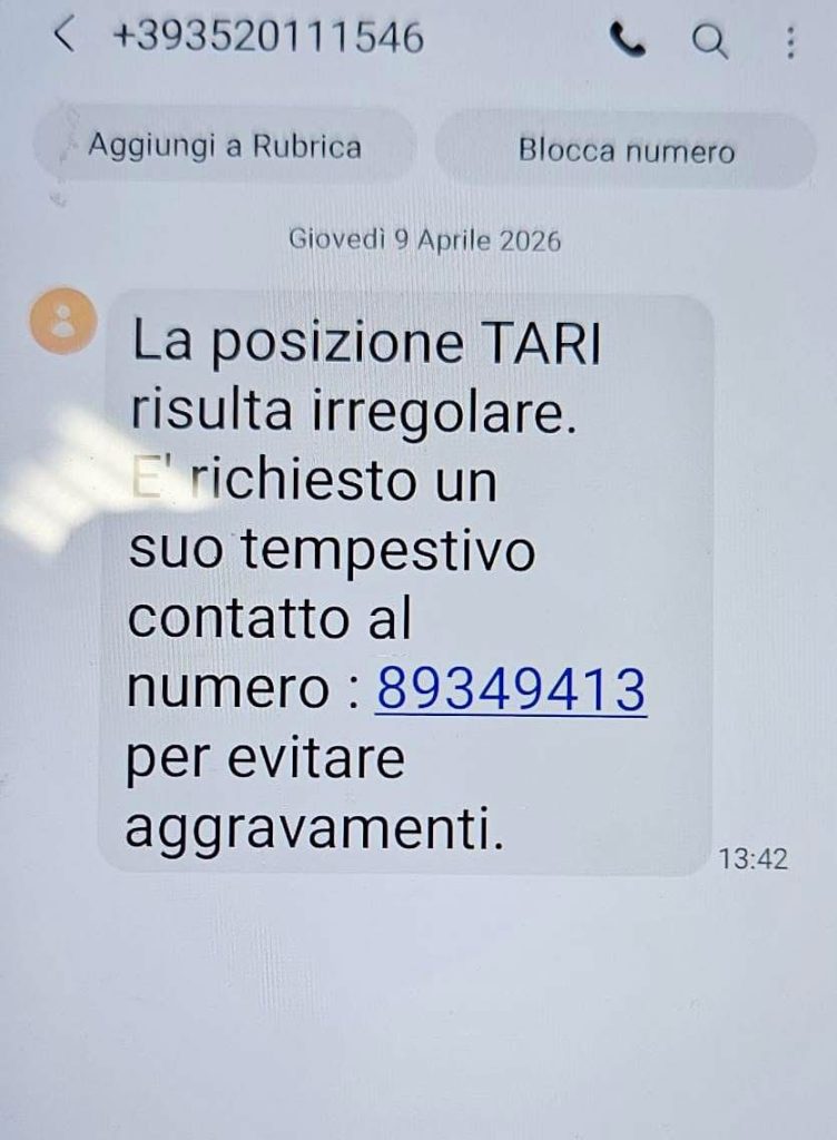 Avella, allerta truffe via SMS: il Comune invita alla massima attenzione