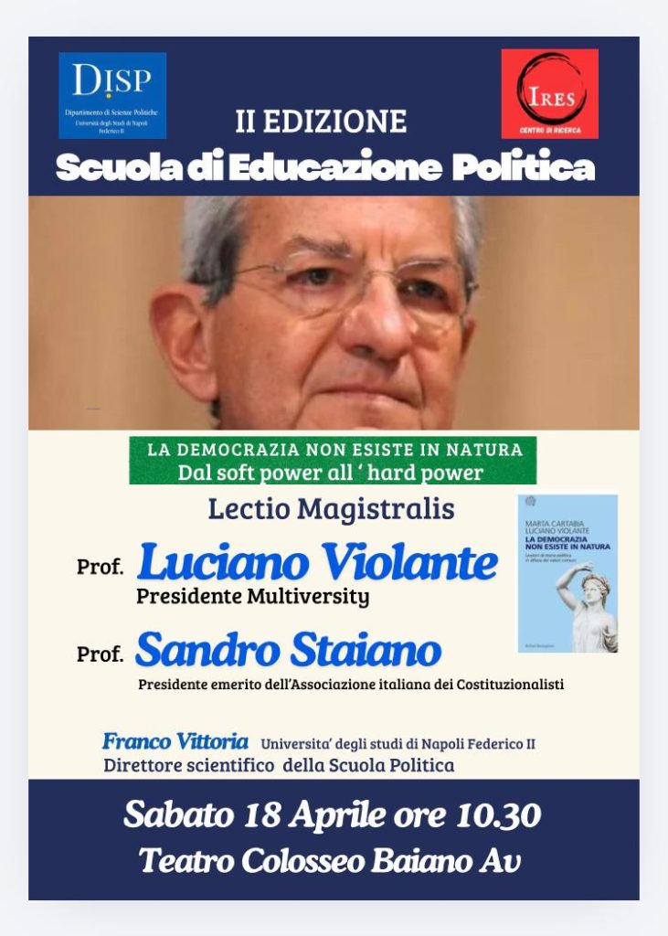 Baiano ospita la II edizione della Scuola di Educazione Politica: riflessioni su democrazia e potere