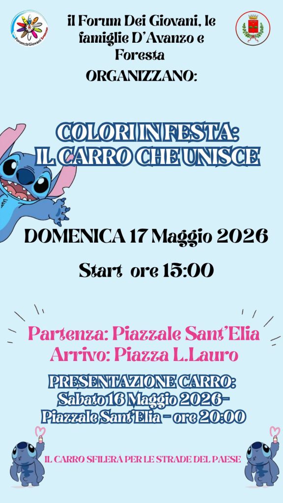 Sperone, torna “Colori in festa”: il carro che unisce anima il paese