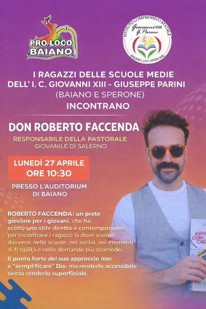 Baiano, incontro con Don Roberto Faccenda: a scuola un momento di dialogo e crescita