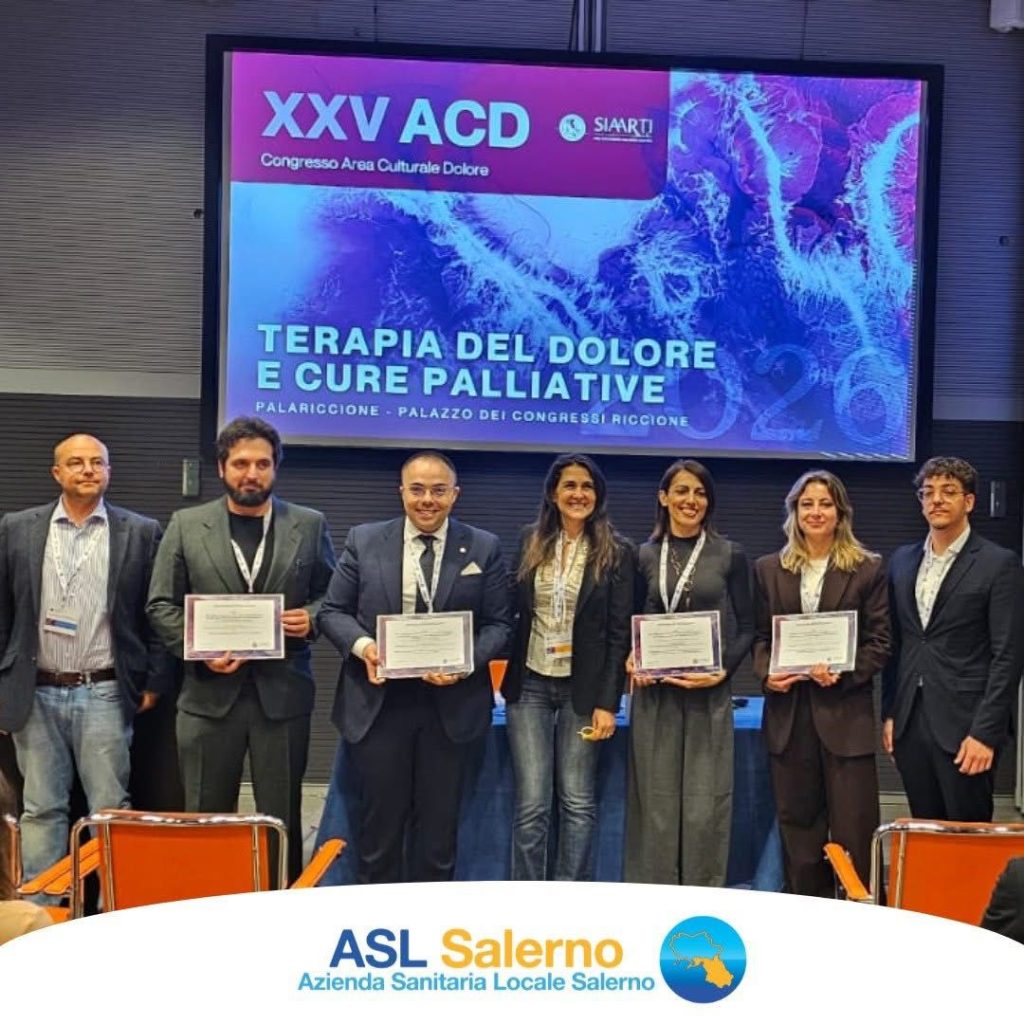 ASL Salerno premiata al Congresso SIAARTI 2026 per il trattamento del dolore cronico