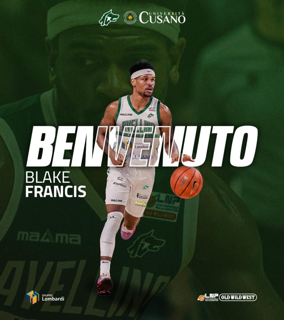 Avellino Basket, arriva Blake Francis: talento e punti per rilanciare la corsa playoff