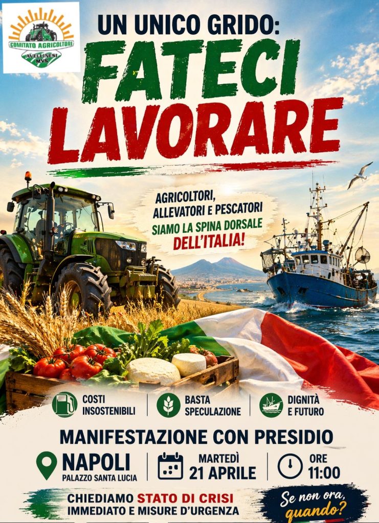 Agricoltura al collasso, gli agricoltori irpini scendono in piazza: “Dichiarare lo stato di crisi”
