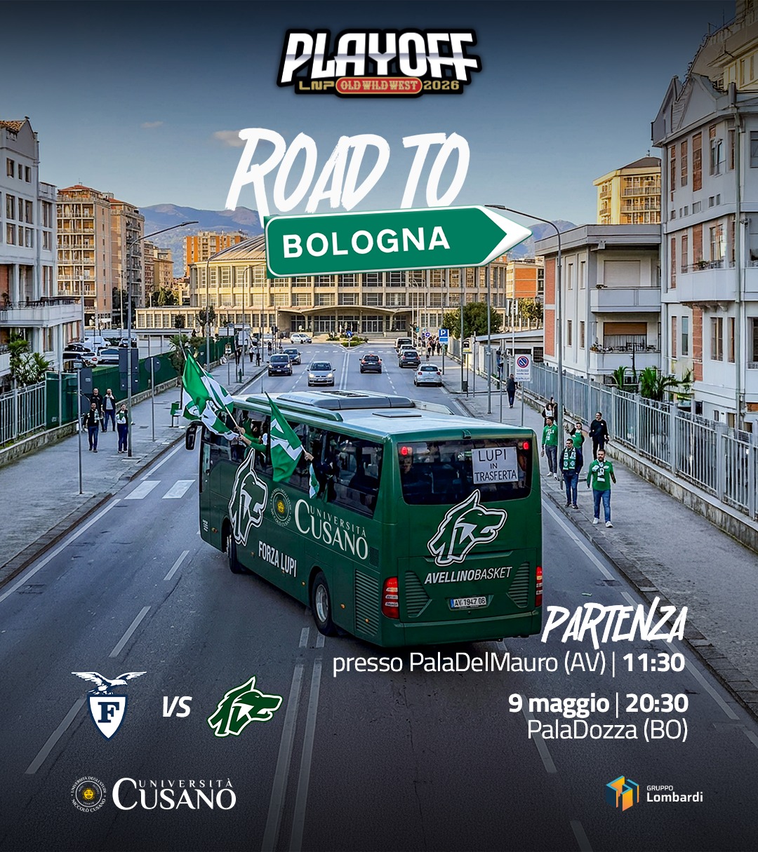 BASKET. Trasferta a Bologna: pullman per i sostenitori biancoverdi per Gara 2 BASKET. Trasferta a Bologna: pullman per i sostenitori biancoverdi per Gara 2