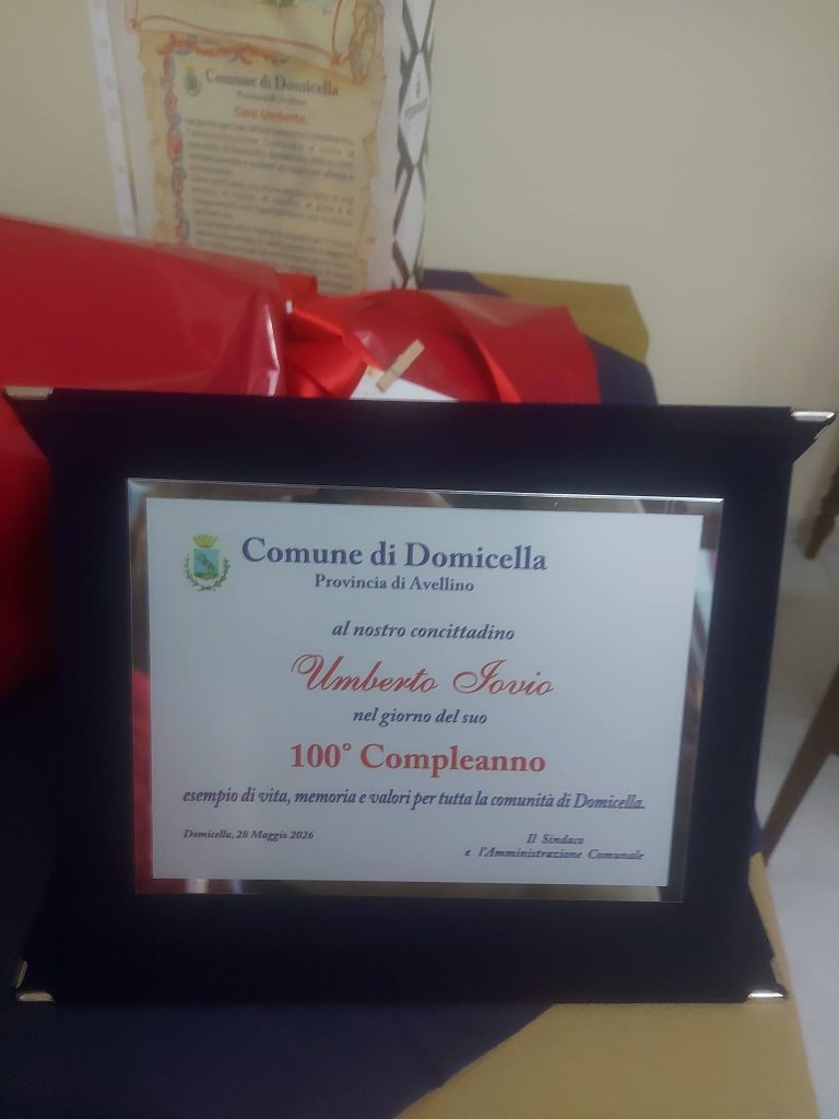 Domcella festeggia i 100 anni di Umberto Iovio: un secolo di memoria, valori e comunità Domcella festeggia i 100 anni di Umberto Iovio: un secolo di memoria, valori e comunità