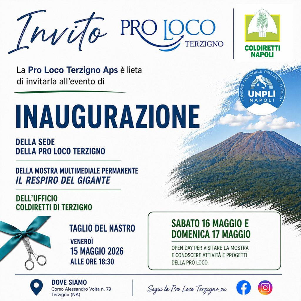 Coldiretti Terzigno si tinge di cultura: la nuova sede apre con la mostra sul Vesuvio Il Respiro del Gigante