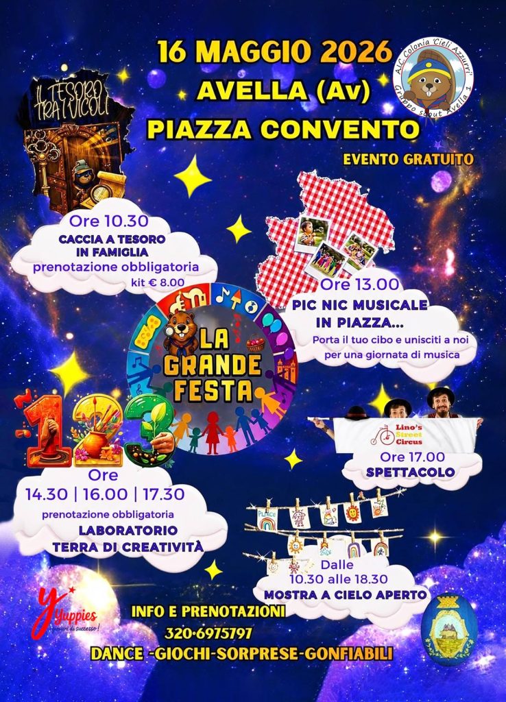 Avella si prepara alla “Grande Festa”: musica, giochi e creatività per una giornata dedicata alle famiglie. Video