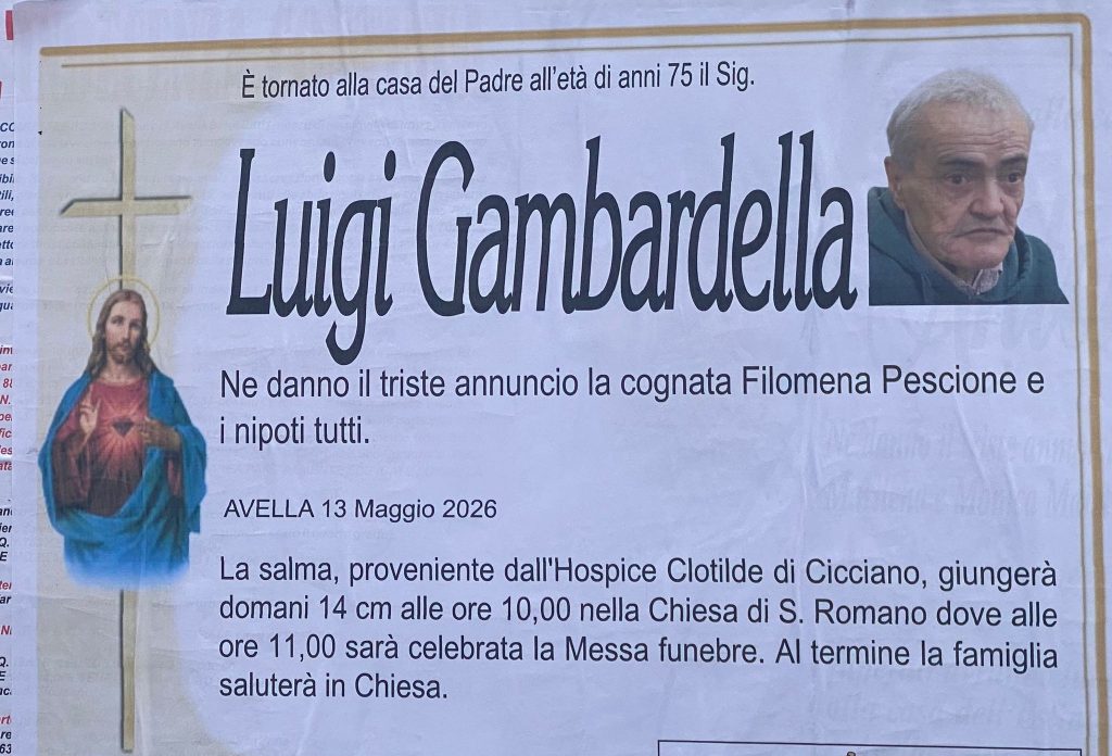 Avella saluta Luigi Gambardella, “Mephisto”, l’uomo libero amico di tutti