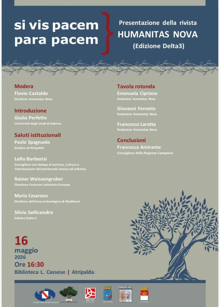 Atripalda, Humanitas Nova celebra cultura e territorio: il 16 maggio incontro alla Biblioteca Cassese