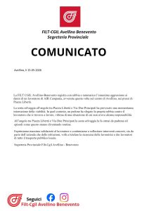 Avellino, nuova aggressione a un lavoratore AIR Campania: la denuncia della Filt Cgil