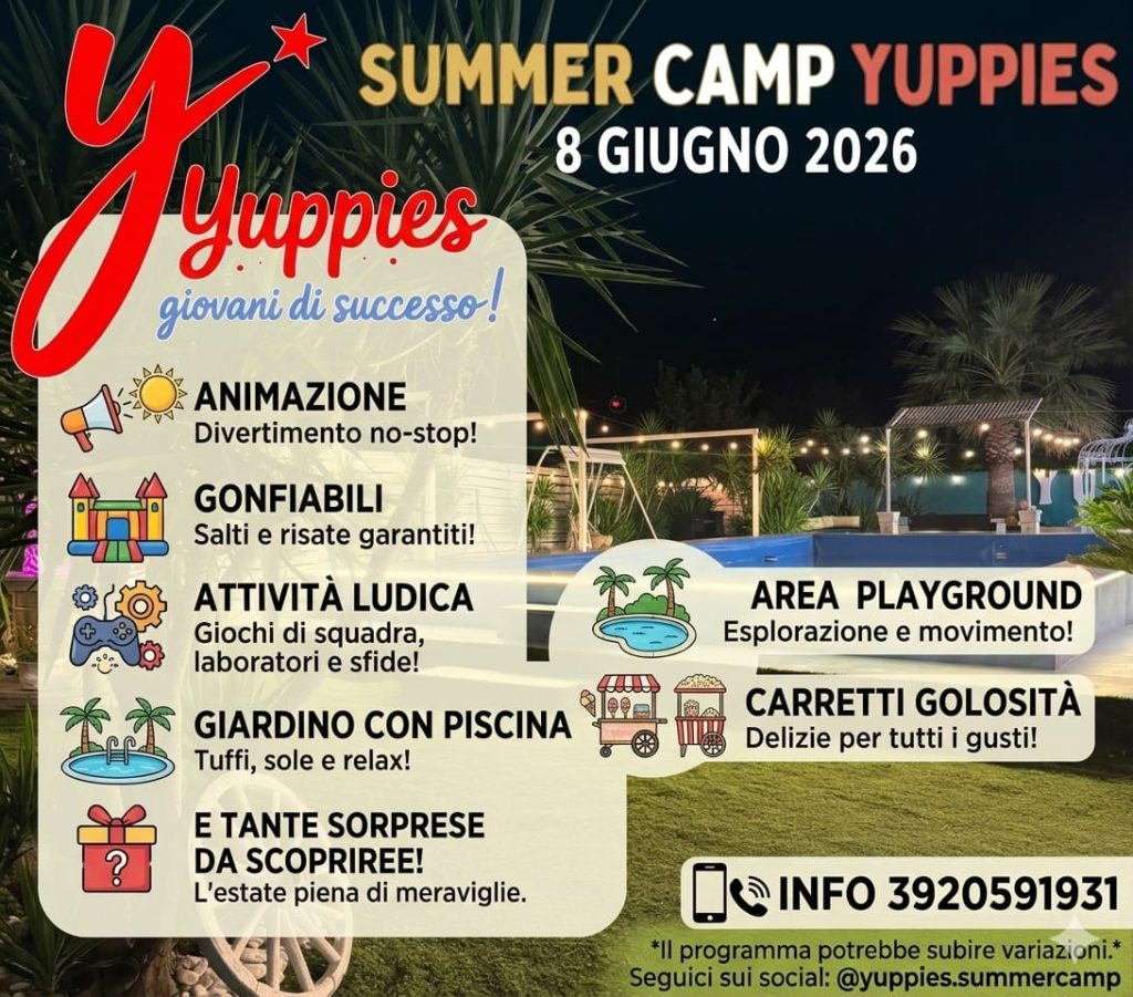 BAIANO. Al via lo “Yuppies Summer Camp 2026”: divertimento e attività per i più piccoli