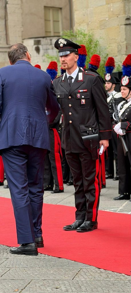 Avella, il carabiniere Carmine Colucci premiato per meriti di servizio