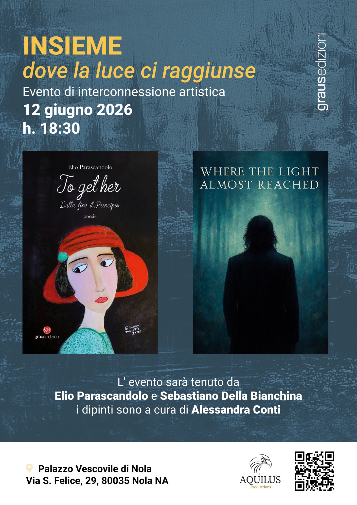 Nola, al Palazzo Vescovile, una serata di interconnessione artistica, tra musica dal vivo, poesia declamata e dipinti contemporanei. Nola, al Palazzo Vescovile, una serata di interconnessione artistica, tra musica dal vivo, poesia declamata e dipinti contemporanei.