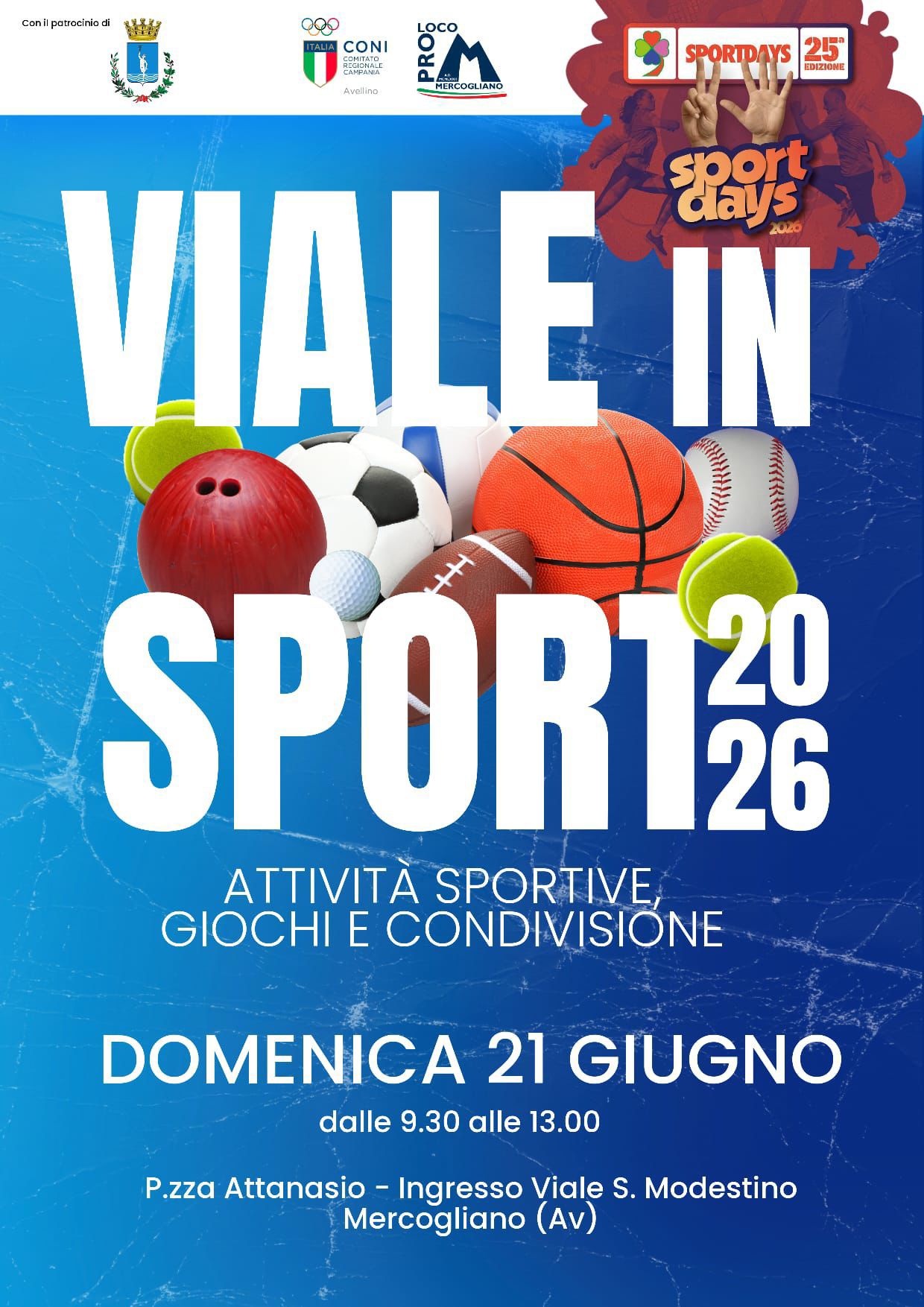 Mercogliano si prepara ad accogliere “Viale in Sport 2026”, la IX edizione dedicata a sport e socializzazione Mercogliano si prepara ad accogliere “Viale in Sport 2026”, la IX edizione dedicata a sport e socializzazione