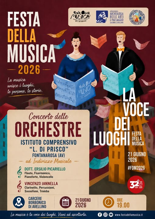 Festa della Musica 2026: le iniziative della Soprintendenza ABAP di Salerno e Avellino Festa della Musica 2026: le iniziative della Soprintendenza ABAP di Salerno e Avellino