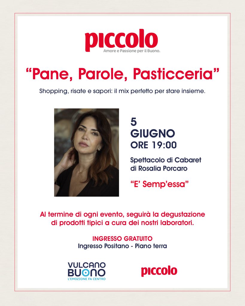 Nola, Supermercati Piccolo – Vulcano Buono: parte la rassegna di cabaret Pane, parole, pasticceria