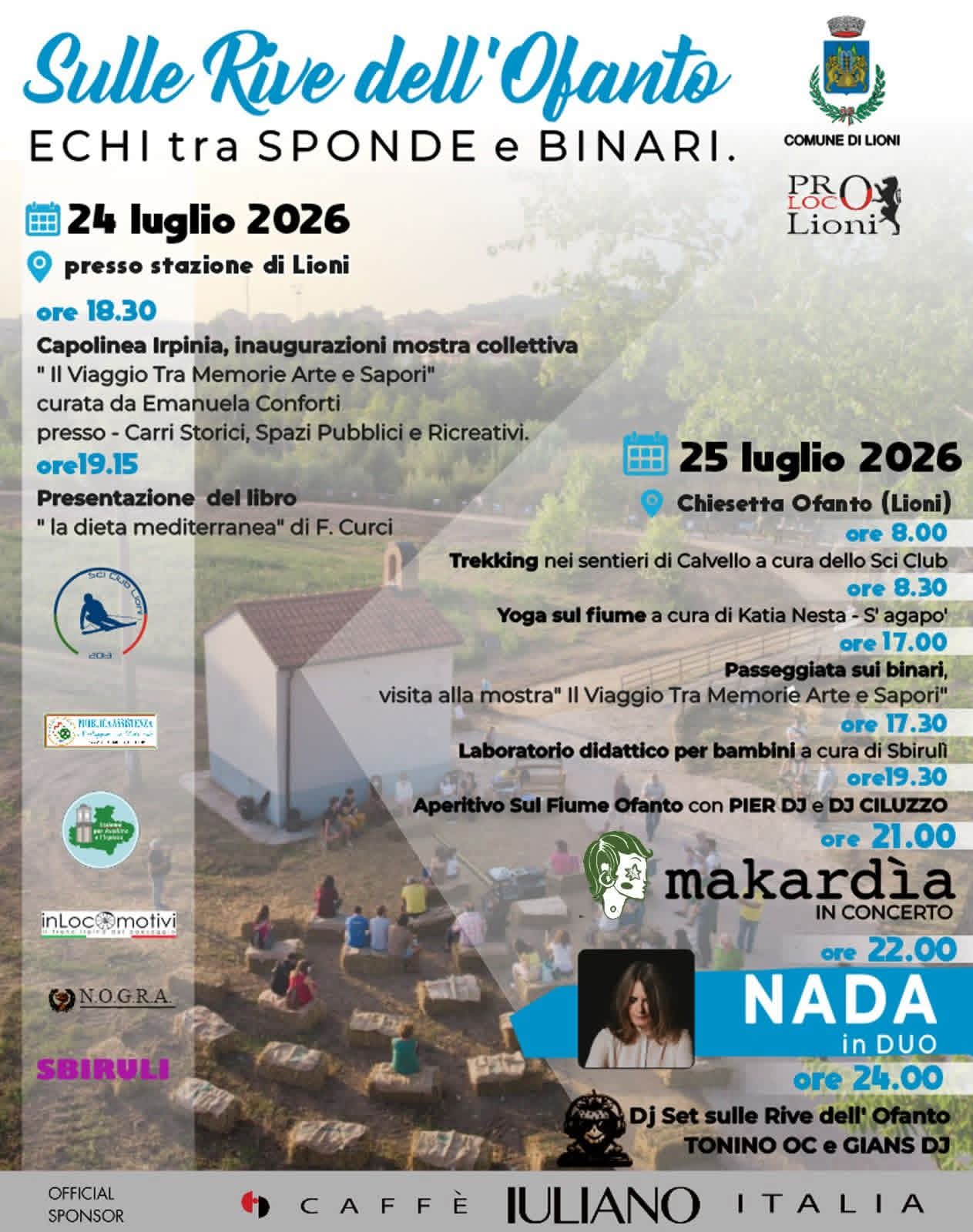 Sulle Rive dellOfanto – Echi tra Sponde e Binari Due giorni tra arte, natura, musica e tradizioni nel cuore dellIrpinia Sulle Rive dellOfanto – Echi tra Sponde e Binari Due giorni tra arte, natura, musica e tradizioni nel cuore dellIrpinia