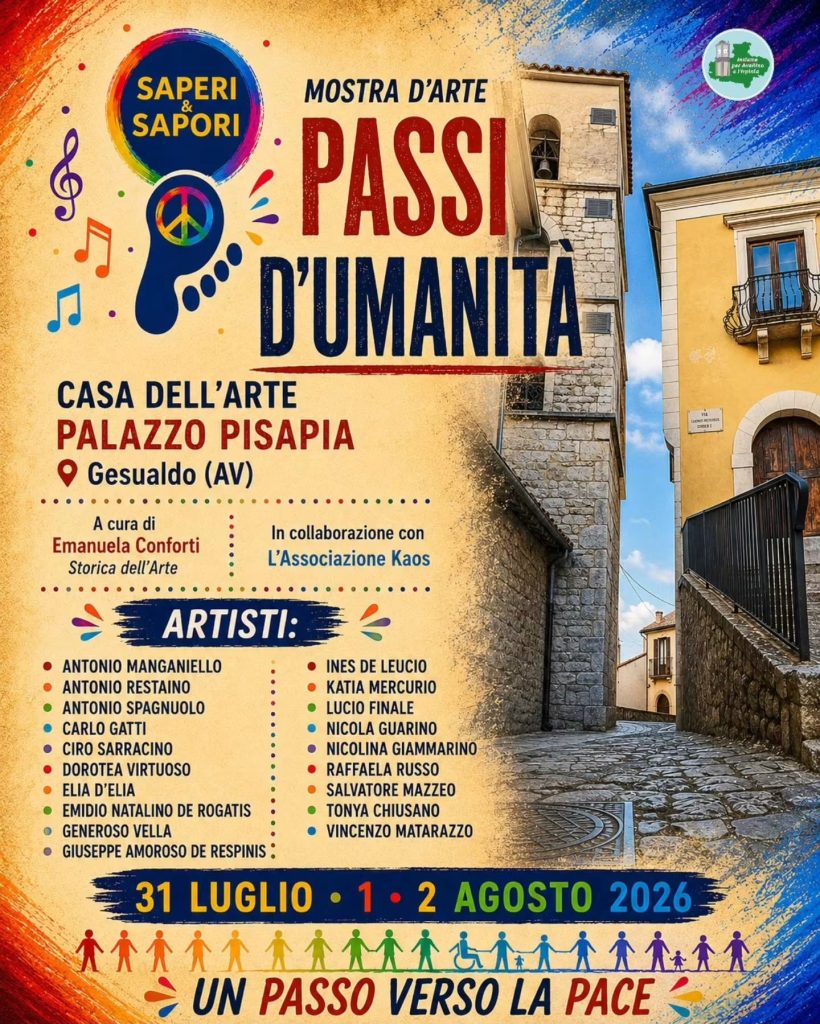 Passi dUmanità: larte come ponte di pace, inclusione e dialogo a Gesualdo. Passi dUmanità: larte come ponte di pace, inclusione e dialogo a Gesualdo.