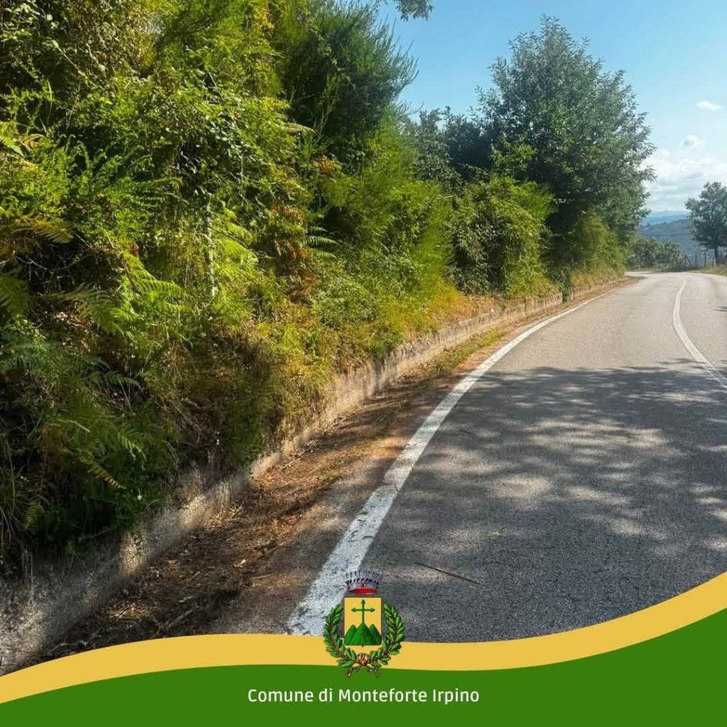 Monteforte Irpino, pulizia di via Breccelle: intervento congiunto tra Comune e Provincia