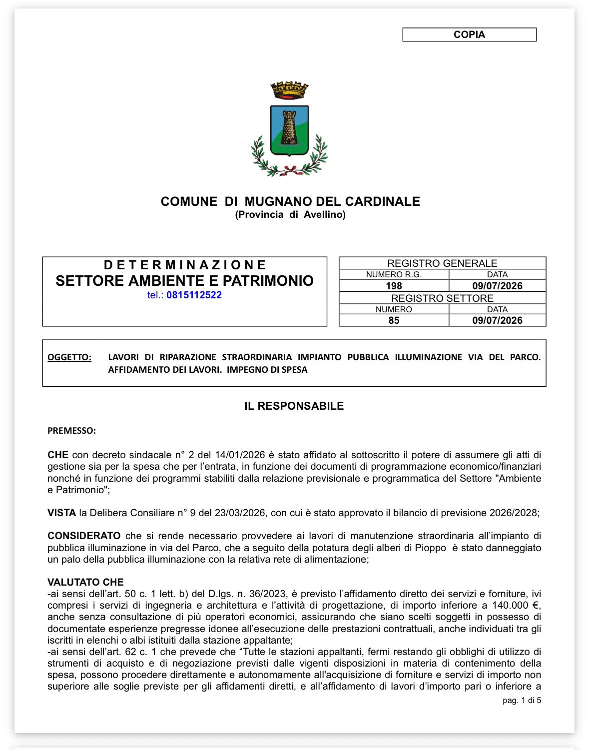 Via della Democrazia, l’Amministrazione replica al gruppo di minoranza “Mugnano Libera”: «I fatti smentiscono le polemiche»