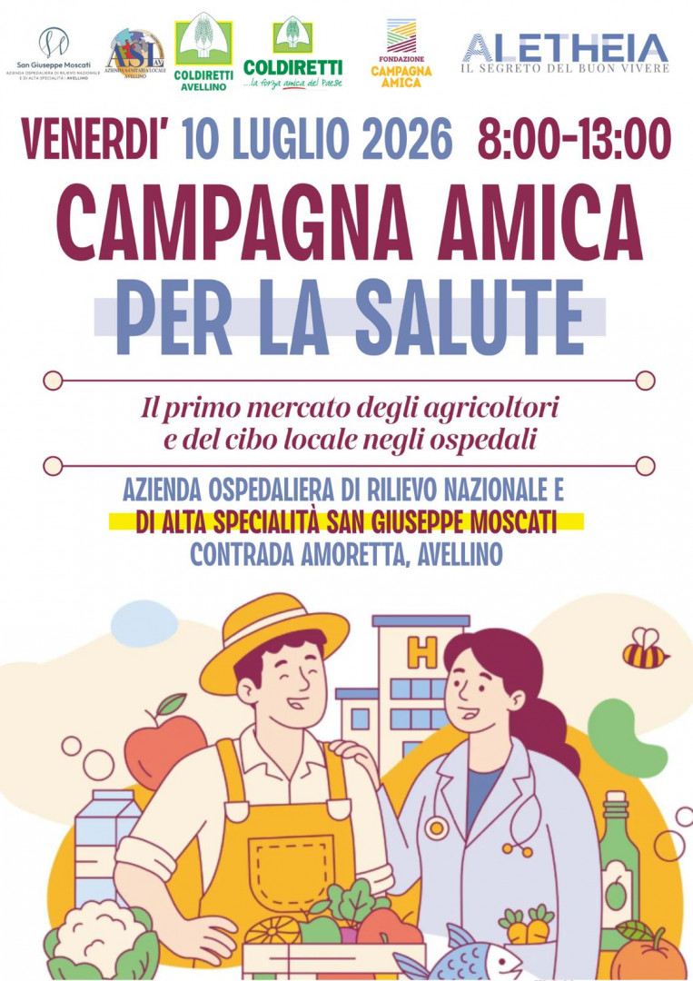 Coldiretti porta Campagna Amica per la Salute al Moscati di Avellino: il mercato contadino arriva in ospedale Coldiretti porta Campagna Amica per la Salute al Moscati di Avellino: il mercato contadino arriva in ospedale