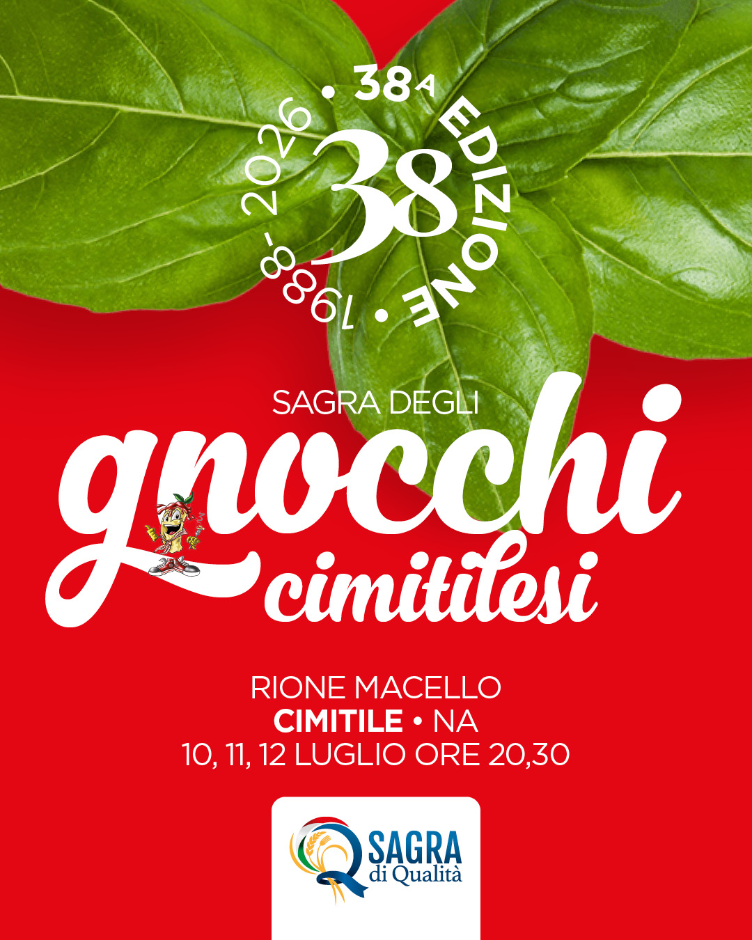 Cimitile celebra la 38ª Sagra degli Gnocchi Cimitilesi, da quest’anno fregiata del titolo di “Sagra di Qualità”. Il sapore della storia si fa “Qualità”. Cimitile celebra la 38ª Sagra degli Gnocchi Cimitilesi, da quest’anno fregiata del titolo di “Sagra di Qualità”. Il sapore della storia si fa “Qualità”.