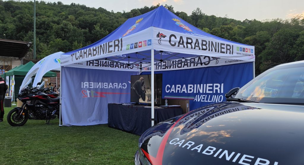 Sturno (AV) – 7ª edizione dello Sturno Sport Festival: lo stand dei Carabinieri per promuovere sport, legalità e vicinanza ai giovani