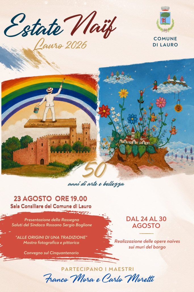 Lauro celebra 50 anni di arte naïve: mostra, convegno e nuovi murales nel centro storico Lauro celebra 50 anni di arte naïve: mostra, convegno e nuovi murales nel centro storico