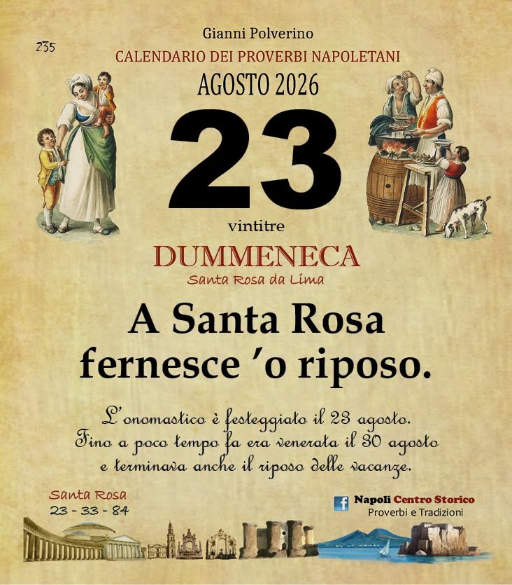O PRUVERBIO D O JUORNO . Domenica 23 agosto 2026 O PRUVERBIO D O JUORNO . Domenica 23 agosto 2026