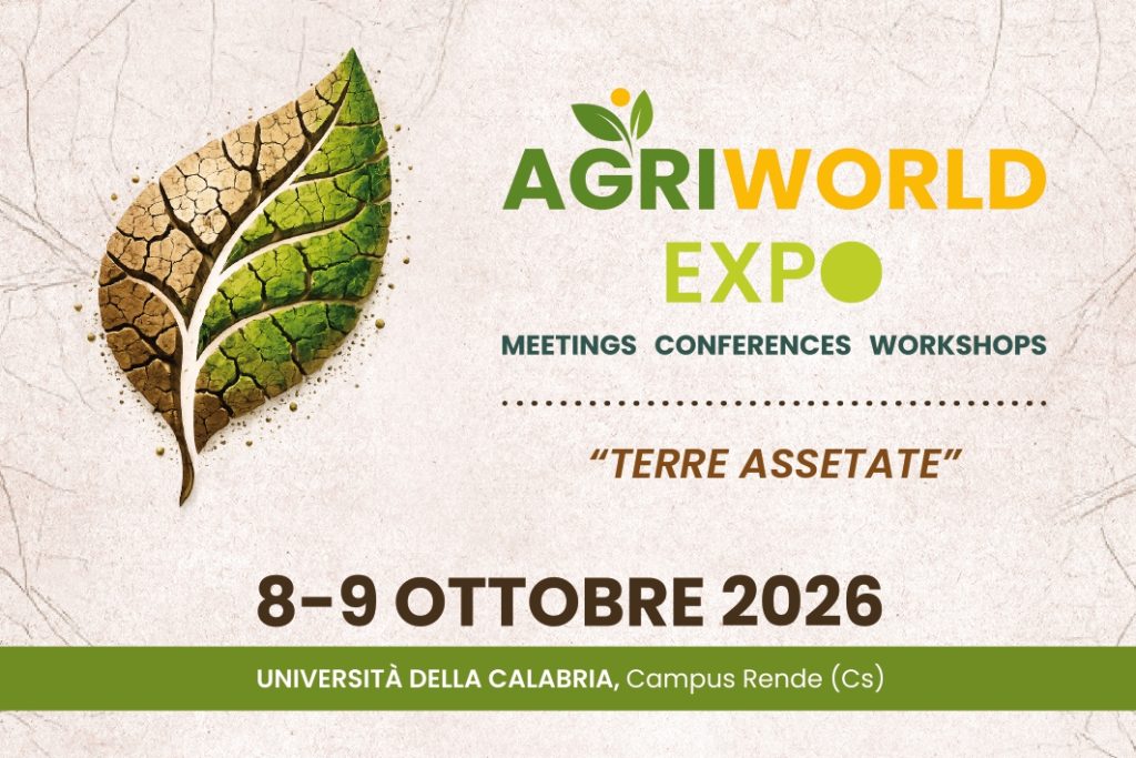 Agricoltura: allUniversità della Calabria la terza edizione di AGRIWORLD EXPO, focus nazionale sulle Terre Assetate Agricoltura: allUniversità della Calabria la terza edizione di AGRIWORLD EXPO, focus nazionale sulle Terre Assetate