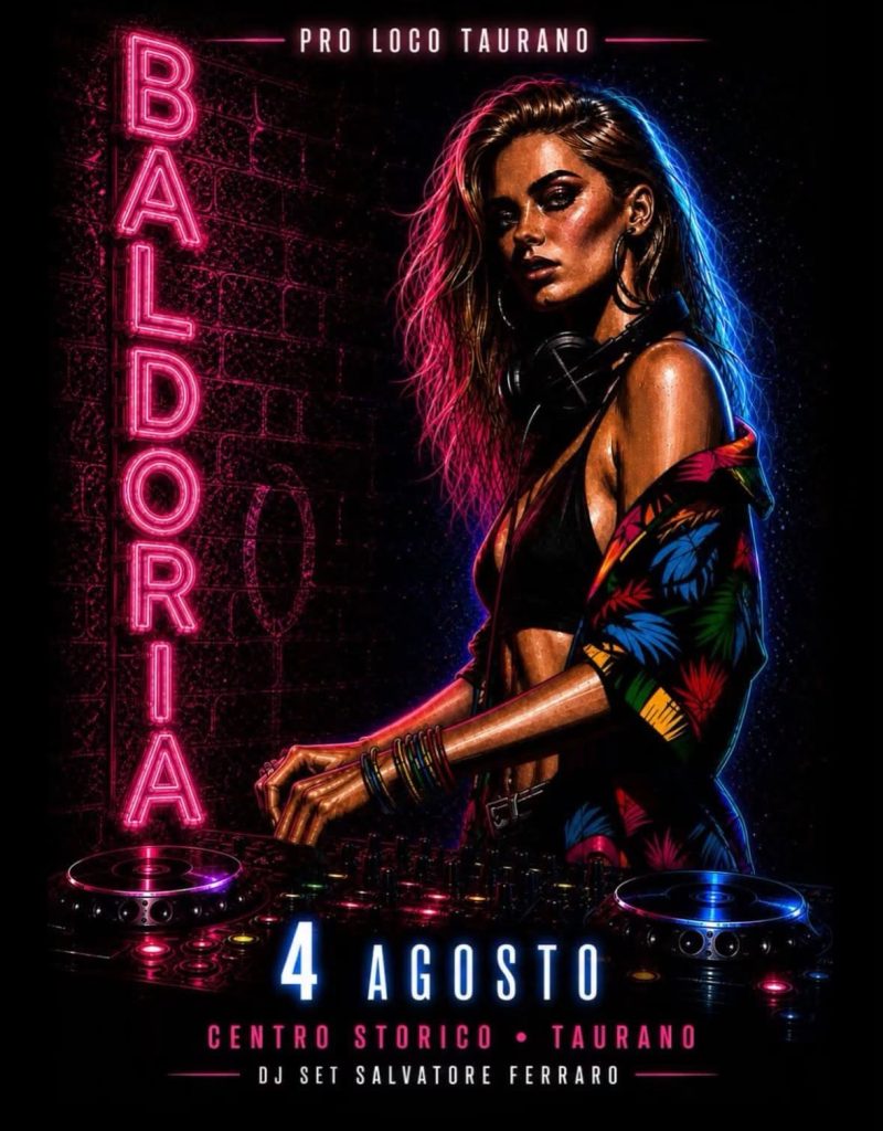 Taurano si accende con “Baldoria”: il 4 agosto musica e divertimento nel centro storico Taurano si accende con “Baldoria”: il 4 agosto musica e divertimento nel centro storico