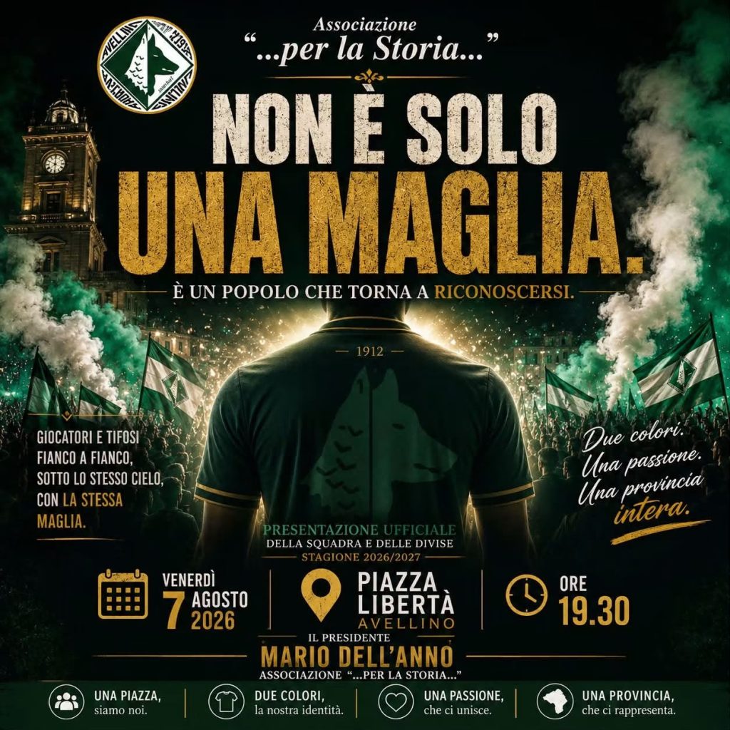 Avellino si veste di biancoverde: il 7 agosto Piazza Libertà diventa la casa dei tifosi Avellino si veste di biancoverde: il 7 agosto Piazza Libertà diventa la casa dei tifosi