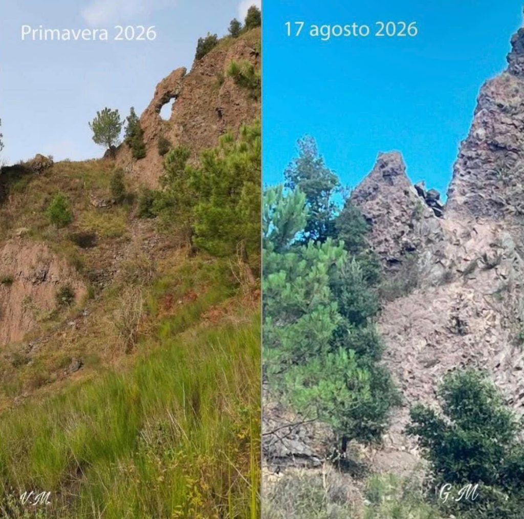 Vesuvio, crolla l’«Occhio del Diavolo»: scompare uno dei simboli della Valle dell’Inferno