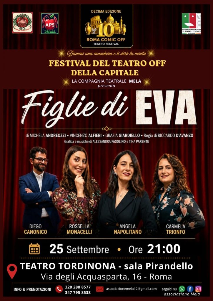 Da Avella a Roma: la Compagnia MELA porta “Figlie di Eva” al Roma Comic Off Da Avella a Roma: la Compagnia MELA porta “Figlie di Eva” al Roma Comic Off