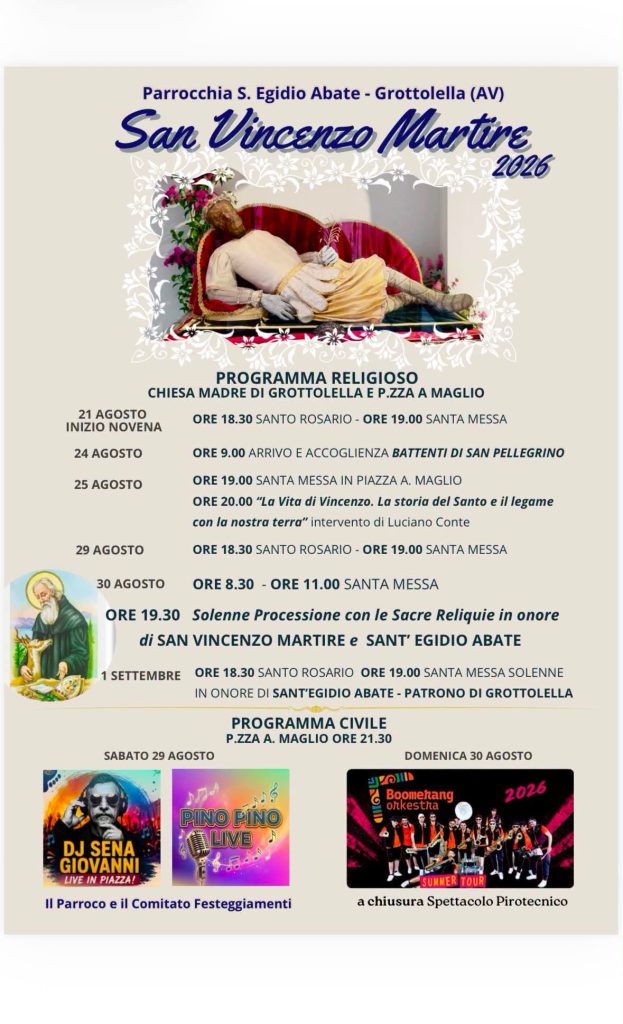 A Grottolella si festeggia e si venera San Vincenzo Martire   