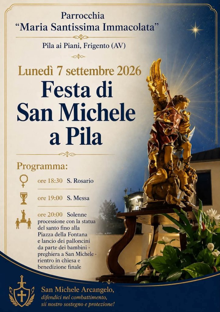 Frigento, doppia festa a Pila ai Piani: arriva il nuovo parroco fr. Leone Di Maggio e si celebra San Michele Frigento, doppia festa a Pila ai Piani: arriva il nuovo parroco fr. Leone Di Maggio e si celebra San Michele