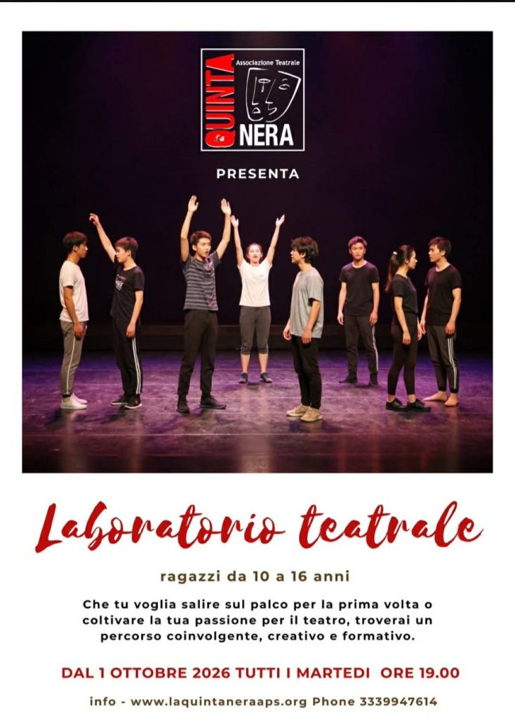 Camposano, “La Quinta Nera” raddoppia: al via i laboratori teatrali per adulti e ragazzi Camposano, “La Quinta Nera” raddoppia: al via i laboratori teatrali per adulti e ragazzi