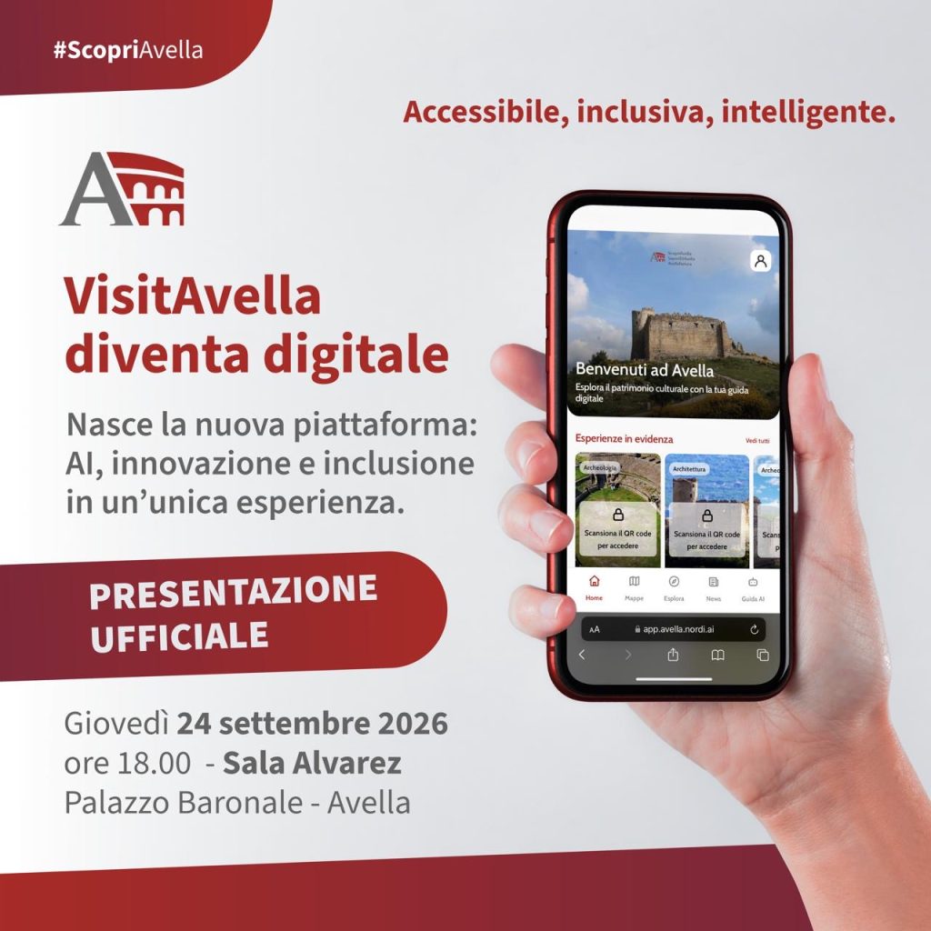 Avella entra nel futuro del turismo: nasce VisitAvella, la piattaforma digitale per una destinazione accessibile, inclusiva e intelligente