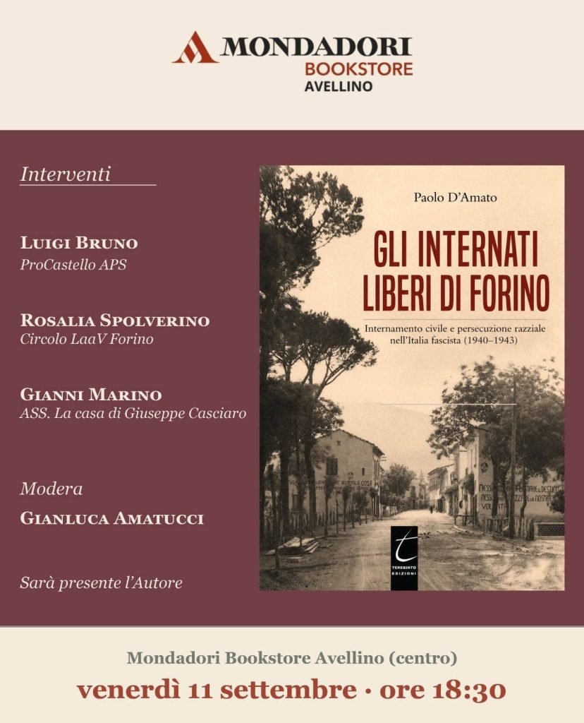 Avellino, “Gli internati liberi di Forino”: un libro riporta alla luce una pagina dimenticata dell’Irpinia