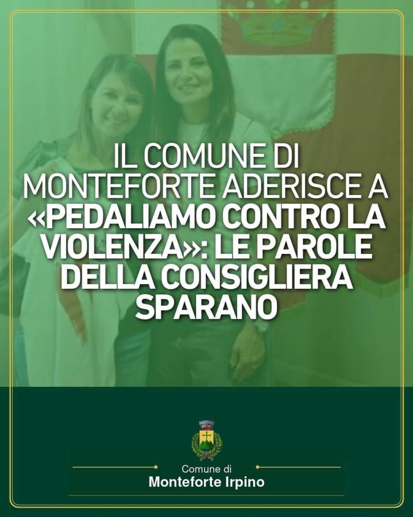 Monteforte Irpino pedala contro la violenza sulle donne: l’appello della consigliera Sparano Monteforte Irpino pedala contro la violenza sulle donne: l’appello della consigliera Sparano