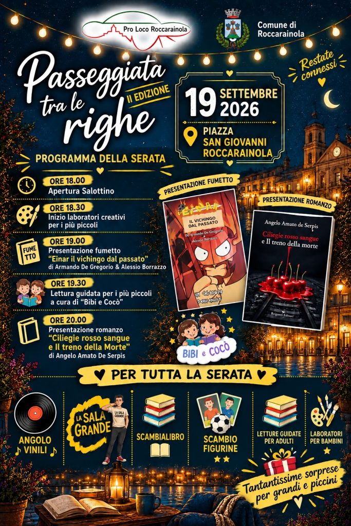 Roccarainola, torna “Passeggiata tra le righe”: libri, fumetti e laboratori in piazza Roccarainola, torna “Passeggiata tra le righe”: libri, fumetti e laboratori in piazza