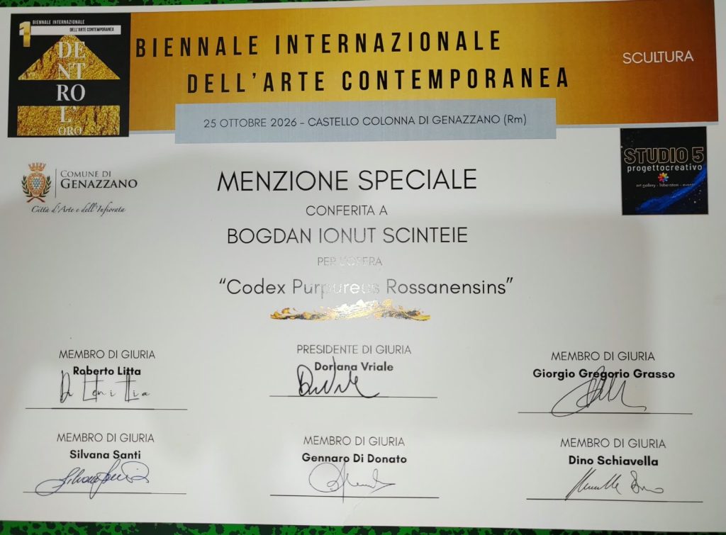 Il Codex Purpureus conquista la Biennale d’arte: menzione d’onore per Scintart Il Codex Purpureus conquista la Biennale d’arte: menzione d’onore per Scintart